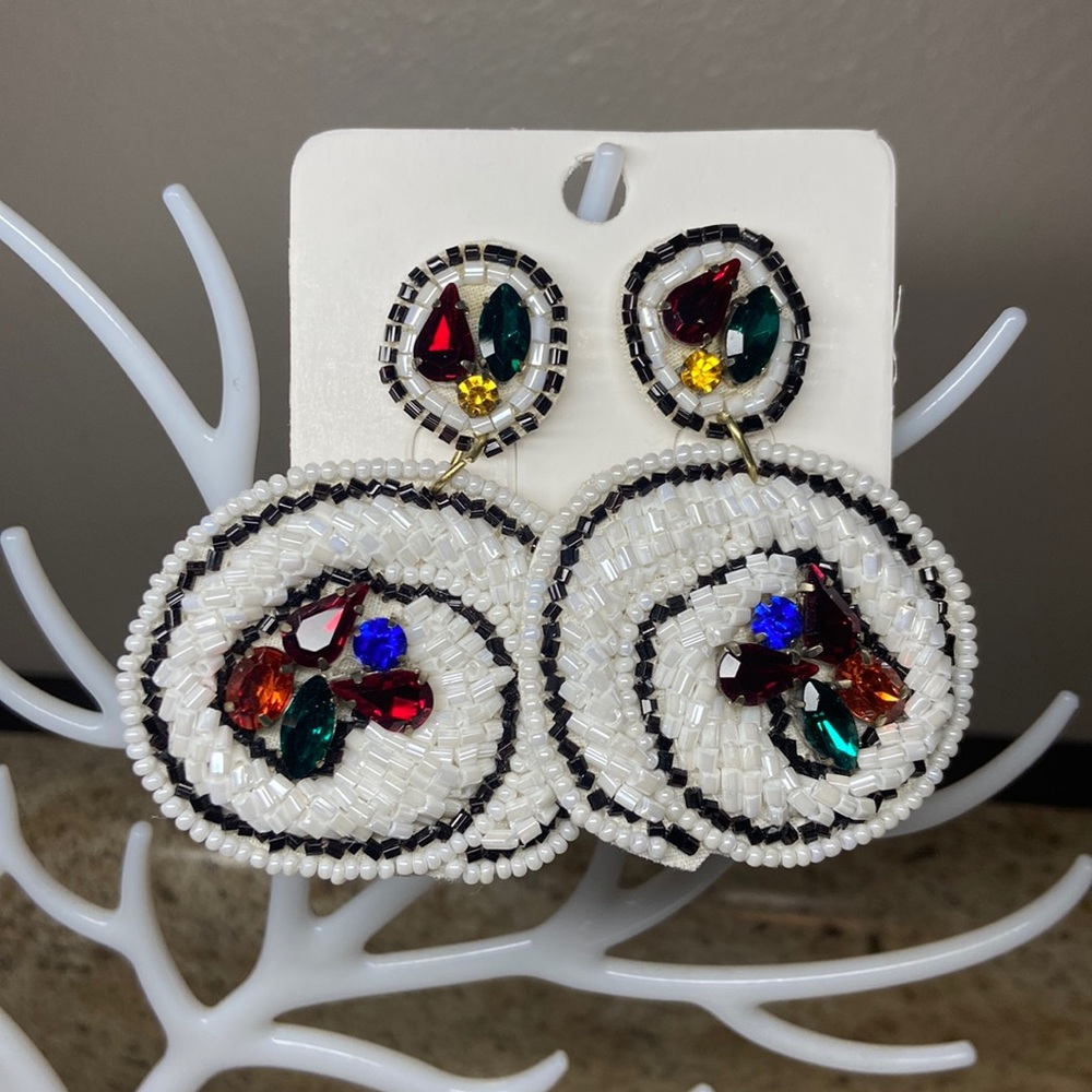 Sushi seed bead earrings